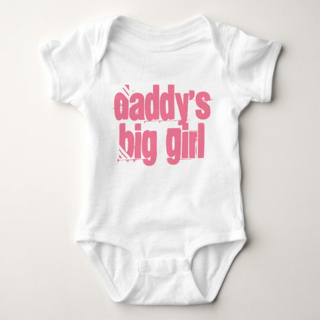 Daddys Big Girl Typografie Baby Strampler (Vorderseite)