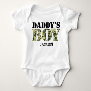 Daddy's Boy Camouflage Personalisiert Baby Strampler