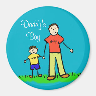 Daddy's Boy Custom Family Character Art Magnete