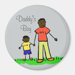 Daddy's Boy Custom Family Character Art Magnete