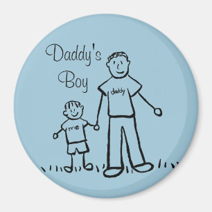 Daddy's Boy Custom Family Character Art Magnete