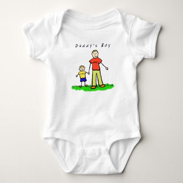 Daddy's Boy T - Shirt (Blond Zeichne beide Seiten) (Vorderseite)