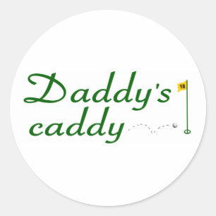 Daddy's Caddy 3 Runder Aufkleber
