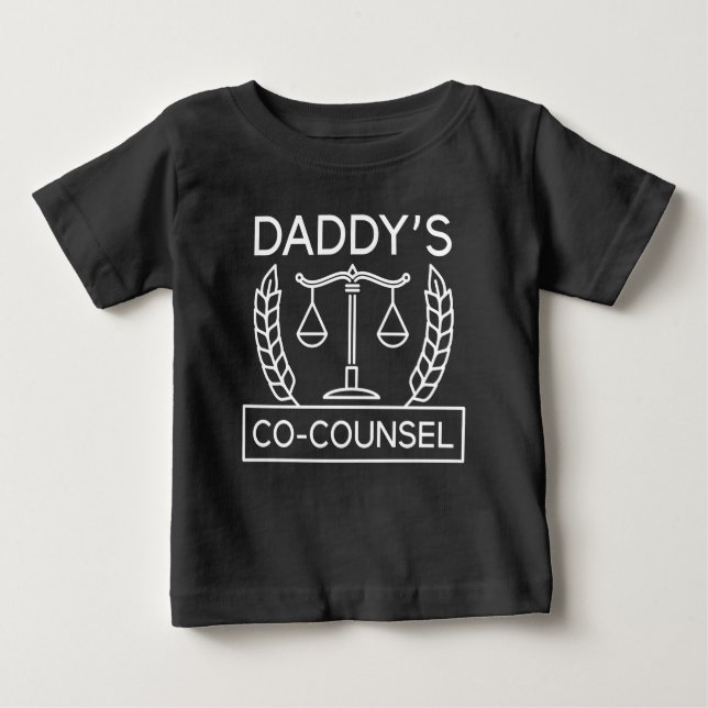Daddys Co-Counsel Baby T-shirt (Vorderseite)