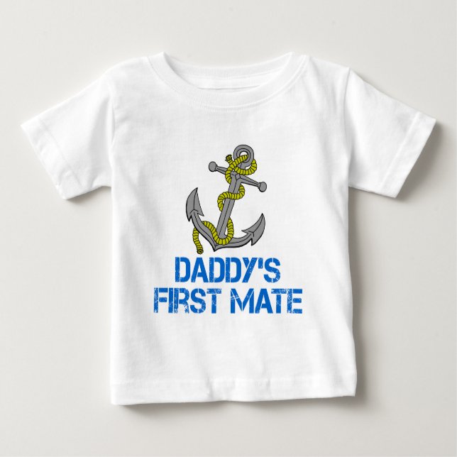 Daddys erster Partner Baby T-shirt (Vorderseite)