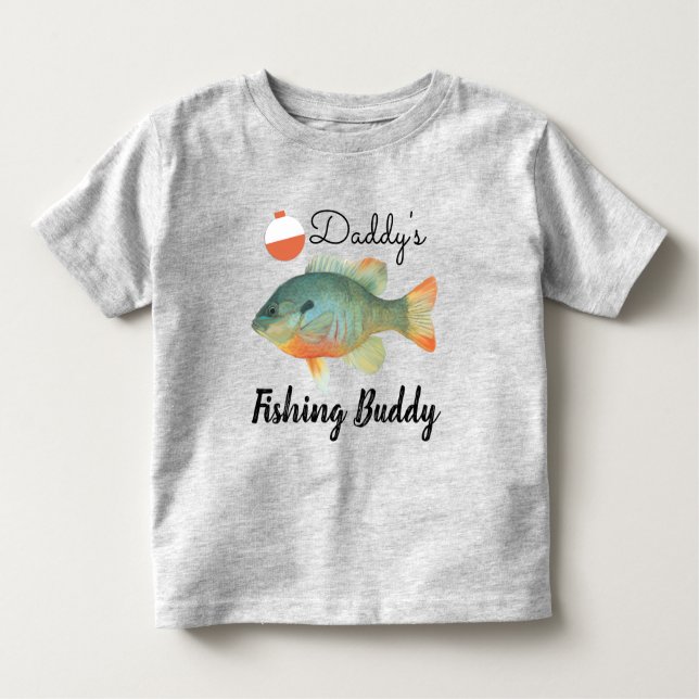 Daddys Fishing Buddy Kleinkind T-shirt (Vorderseite)