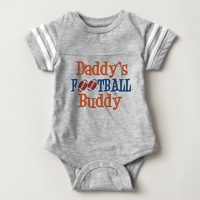 Daddy's Football Buddy Baby Bodysuit Strampler (Vorderseite)