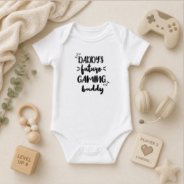 Daddy's Future Gaming Buddy, Niedlich und lustig Baby Strampler (Von Creator hochgeladen)