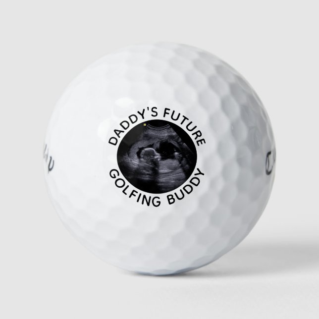 Daddy's Future Golfing Buddy Ultrasound Sonogram Golfball (Vorderseite)