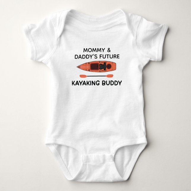 Daddy's Future Kayaking Buddy River Paddling Baby Strampler (Vorderseite)
