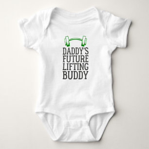Daddy's Future Lifting Buddy - Gym Vater Gift Baby Strampler