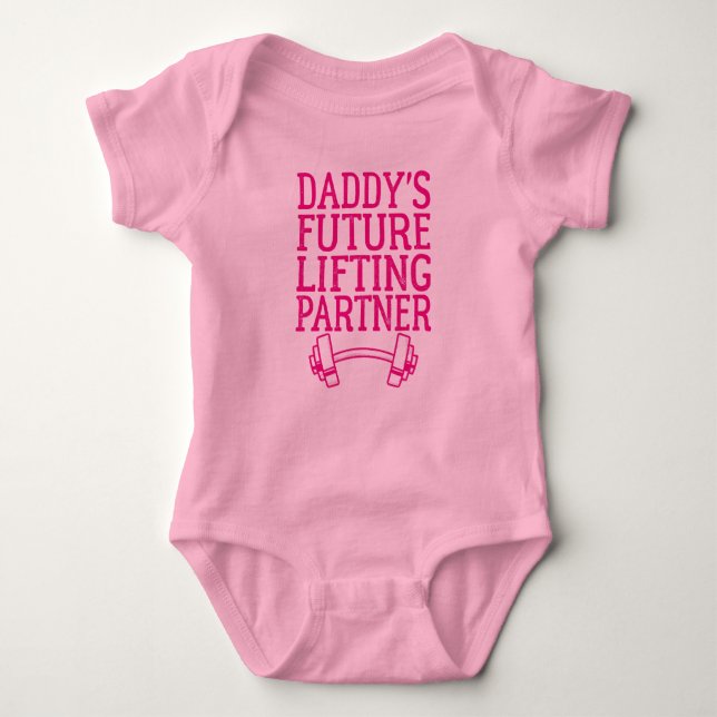 Daddy's Future Lifting Partner - Funny Baby Strampler (Vorderseite)