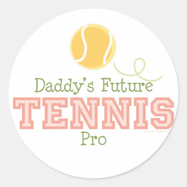 Daddy's Future Tennis Pro Sticker (Vorderseite)