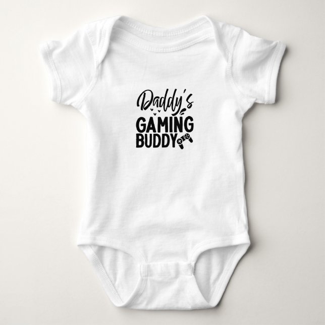 Daddys Gaming Buddy Baby Strampler (Vorderseite)