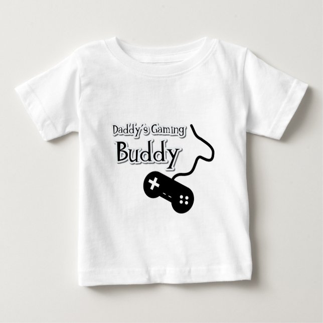 Daddy's Gaming Buddy Baby T-shirt (Vorderseite)