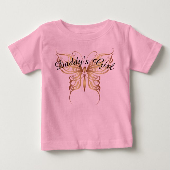 Daddy's Girl Butterfly Baby T-shirt (Vorderseite)