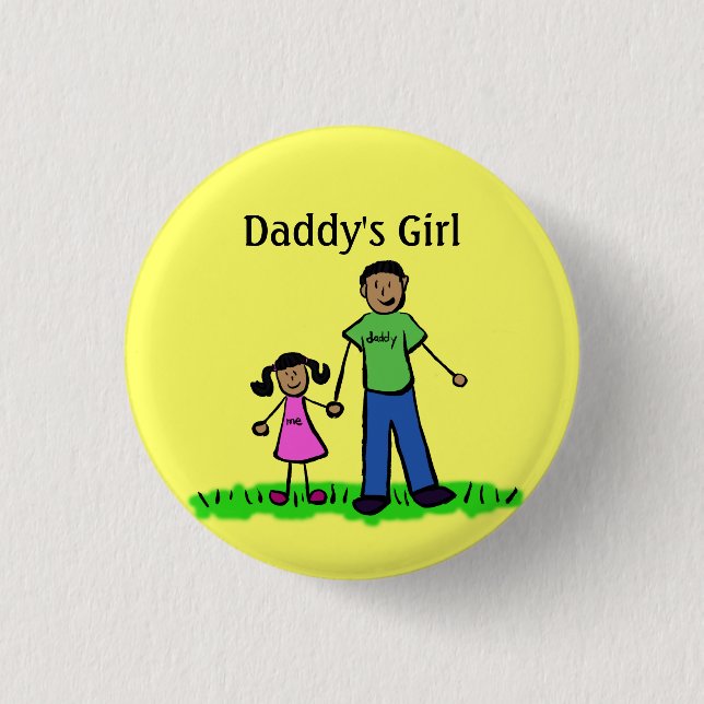 Daddy's Girl Buttons Custom Family Pendant Buttone (Vorderseite)