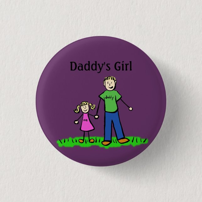 Daddy's Girl Buttons Custom Family Pendant Buttone (Vorderseite)