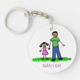 Daddy's Girl Family Art Charaktere Custom Schlüsse Schlüsselanhänger