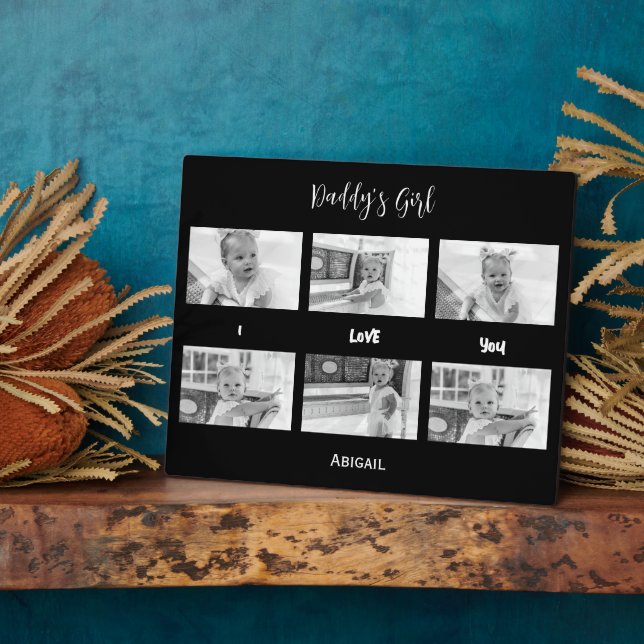 Daddy's Girl I Liebe You Foto Collage Plaque Fotoplatte (Seite)