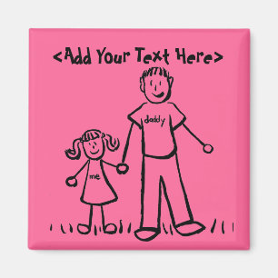 Daddy's Girl Magnet (Individuelle Namen oder Nachr