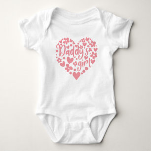 Daddys Girl Niedlich Pink Herz Daddy und Tochter Baby Strampler