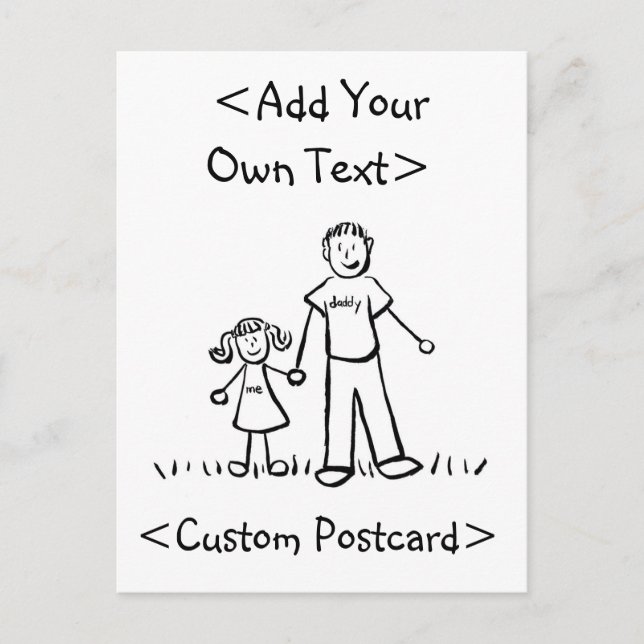 Daddy's Girl Postcard Einladungspostkarte (Vorderseite)