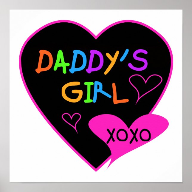 Daddy's Girl T Shirts, Tasse, Kissen, Stationär Poster (Vorne)
