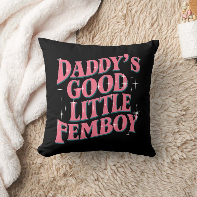Daddy's Good Little Femboy LGBT Gay Pride Femoby Kissen (Decke)