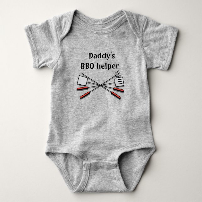 Daddys GRILLEN Helper Baby Strampler (Vorderseite)