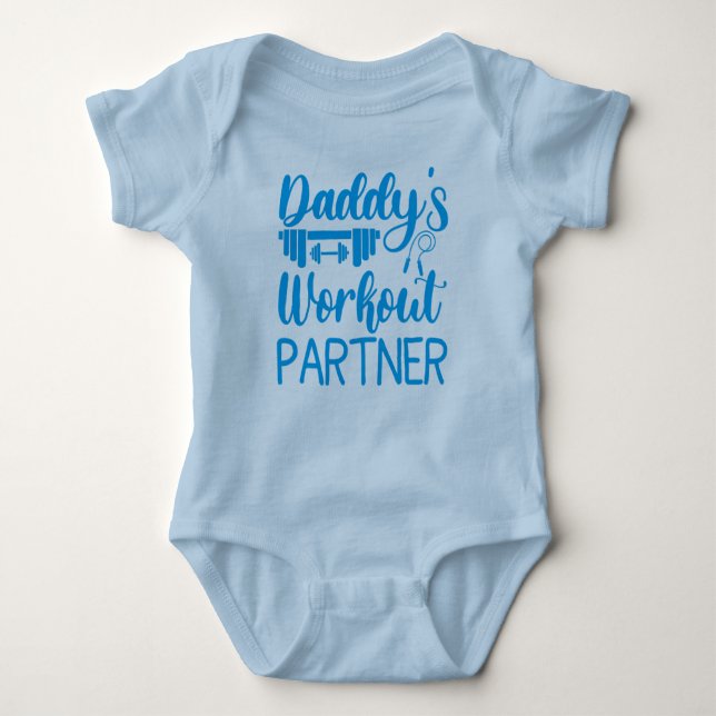 Daddy's Gym Baby Grow Funny Workout Geschenke Baby Strampler (Vorderseite)