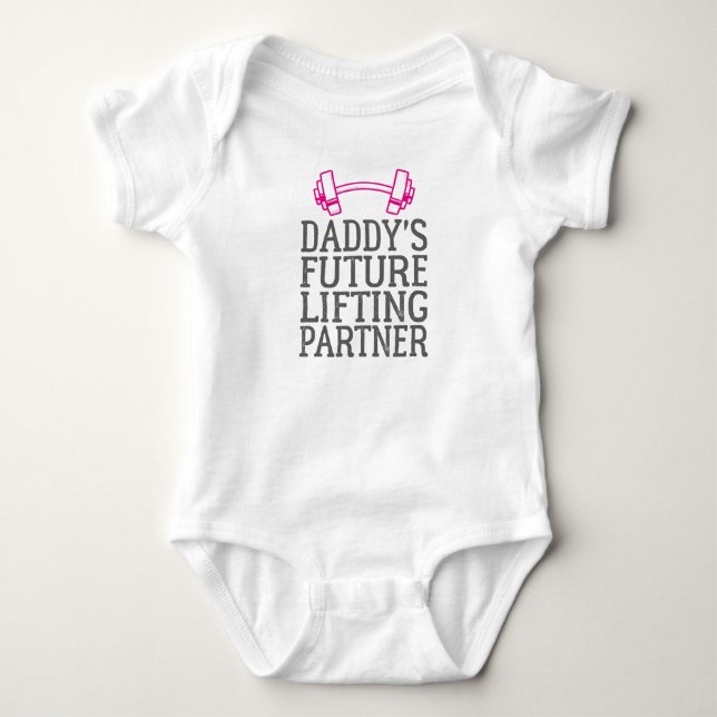 Daddy's Gym Baby Grow Funny Workout Geschenke Strampler (Vorderseite)