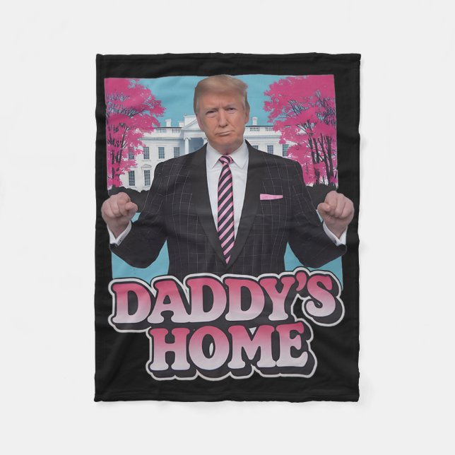 Daddy's Home Take America Ck Funny Pink Donald Tru Fleecedecke (Vorderseite)