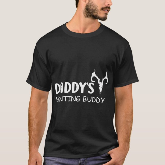 Daddy's Hunting Buddy Funny Boy Girl Toddler T-Shirt (Vorderseite)