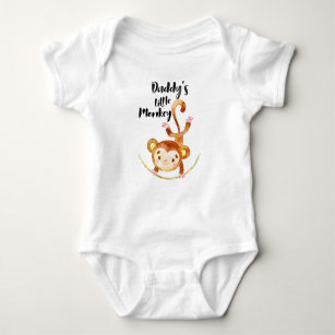 Daddy's Kleine Affen Baby Kleidung, kommt Zuhause Baby Strampler