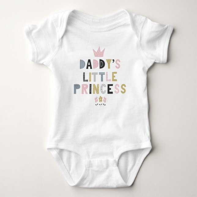 Daddys kleine Prinzessin Baby Strampler (Vorderseite)