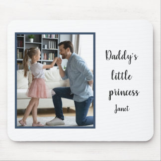 Daddys kleine Prinzessin EDITABLE Custom Foto Mousepad