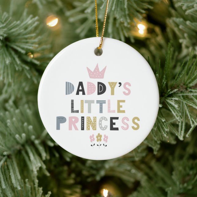 Daddys kleine Prinzessin Keramik Ornament (Baum)
