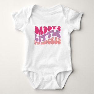 Daddys kleine Prinzessin Retro Typografie Baby Strampler