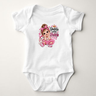 Daddys kleine Prinzessin Süße Baby-Mädchen-Hasenkr Baby Strampler