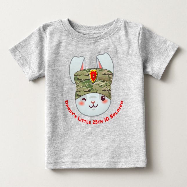 "Daddys kleiner 25. Infanterieabteilung Soldier" Baby T-shirt (Vorderseite)