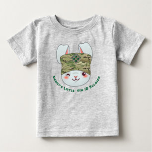 „Daddys kleiner 4th Infantry Division Soldat“ Baby T-shirt