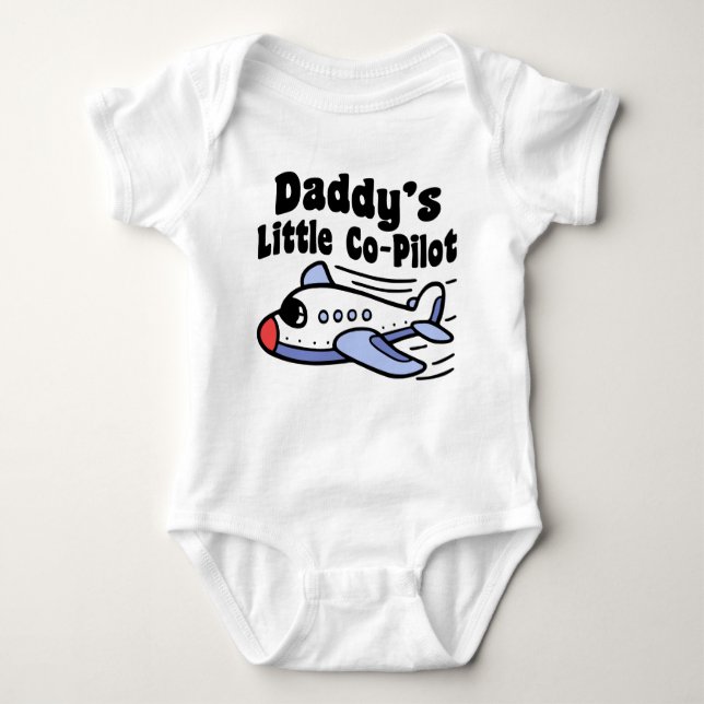 Daddys kleiner Co-Pilot Baby Strampler (Vorderseite)