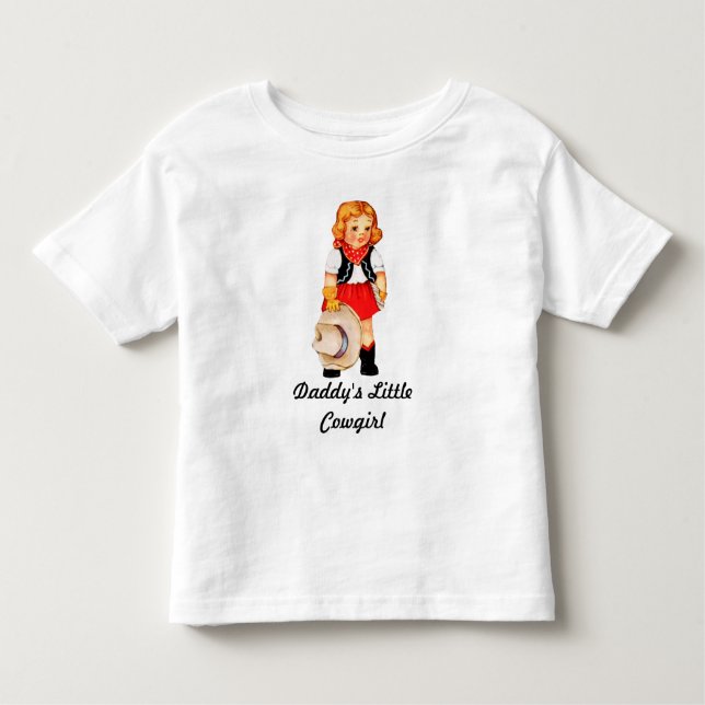 Daddys kleiner Cowgirl-Kleinkind-T - Shirt (Vorderseite)