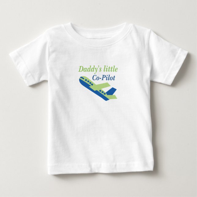Daddys kleiner Kopilot Baby T-shirt (Vorderseite)