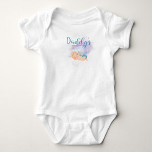 Daddys kleiner Krieger-Engel Baby-Body Baby Strampler