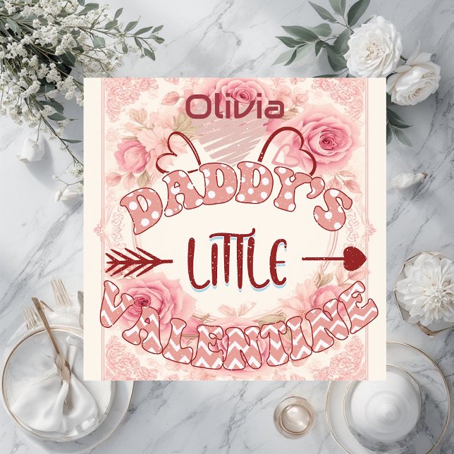 Daddys kleiner Valentin Soft Blush Pink Rose Elfen Puzzle (Daddys Little Valentine Soft Blush Pink Rose Ivory Jigsaw Puzzle)