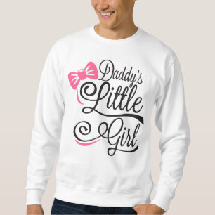 Daddys kleines Mädchen rosa Bogen Schrift Sweatshirt