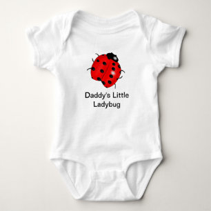 Daddy's Ladybug Baby Bodysuit Baby Strampler