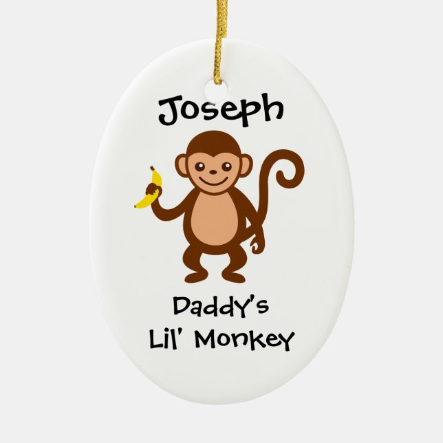 Daddys Lil Affe Keramikornament (Vorne)